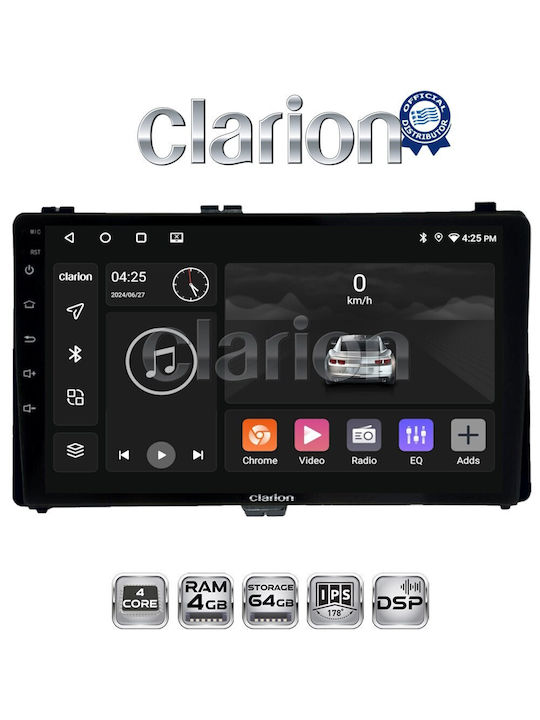Clarion Car Audio System for Toyota Auris / Corolla '17-'19 (Bluetooth/USB/WiFi/GPS/Apple-Carplay/Android-Auto)