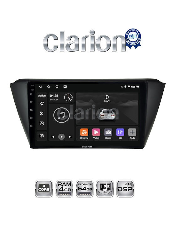 Clarion Auto-Audiosystem für Skoda Fabia 2015 (Bluetooth/USB/WiFi/GPS/Apple-Carplay/Android-Auto)