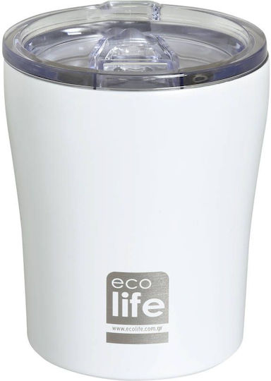 Ecolife Ποτήρι Θερμός Ανοξείδωτο / Αλουμίνιο BPA Free 300ml ΑΣΠΡΟ