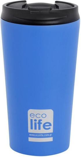 Ecolife Glass Thermos Stainless Steel / Aluminum BPA Free 370ml Sky Blue