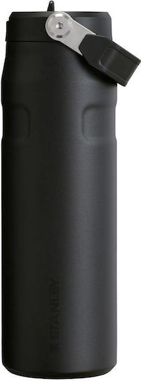 Stanley IceFlow Bottle Flip Μπουκάλι Θερμός Πλαστικό BPA Free 700ml Μαύρο με Καλαμάκι