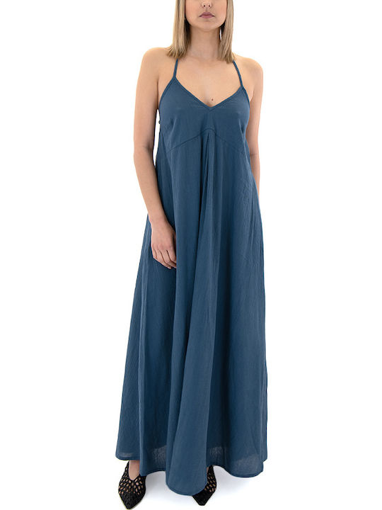 Καλοκαιρινό Maxi Φόρεμα Μπλε (BLUE)