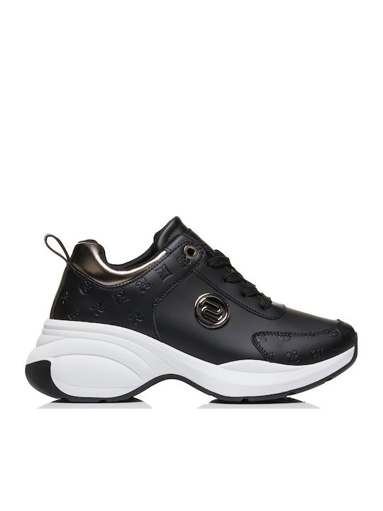 Damen Flatforms Sneakers Schwarz