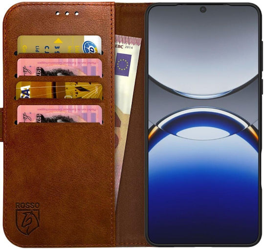 Rosso Element Pu Wallet Δερματίνης / Σιλικόνης Καφέ (Honor X8Oppo Find X8 Pro)