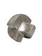 Inthebox Brontie Διακοσμητικο Κομπος 20x19x19 Αλουμινιο Ασημι 032499