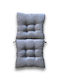 Garden Chair Cushion with Backrest Bamboo Gray 50x100cm