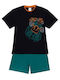 Minerva Kinder Schlafanzug Sommerlich Blue Marine Skate Show