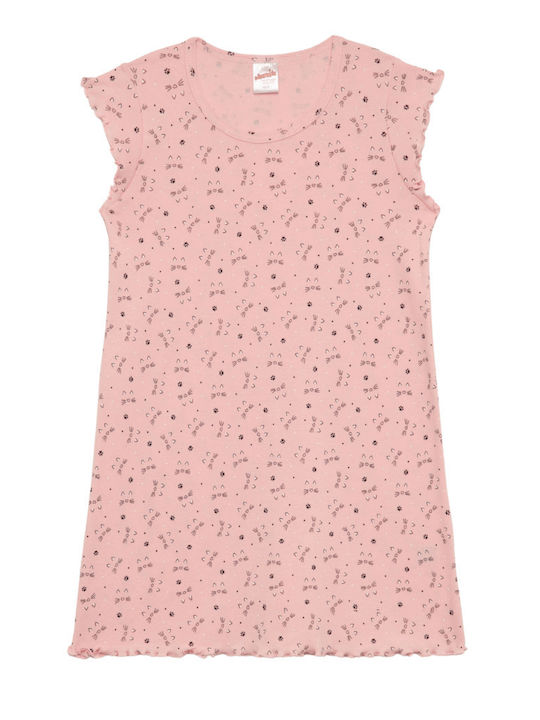 Minerva Kids' Nightgown Summer Pink, Black Nigh...