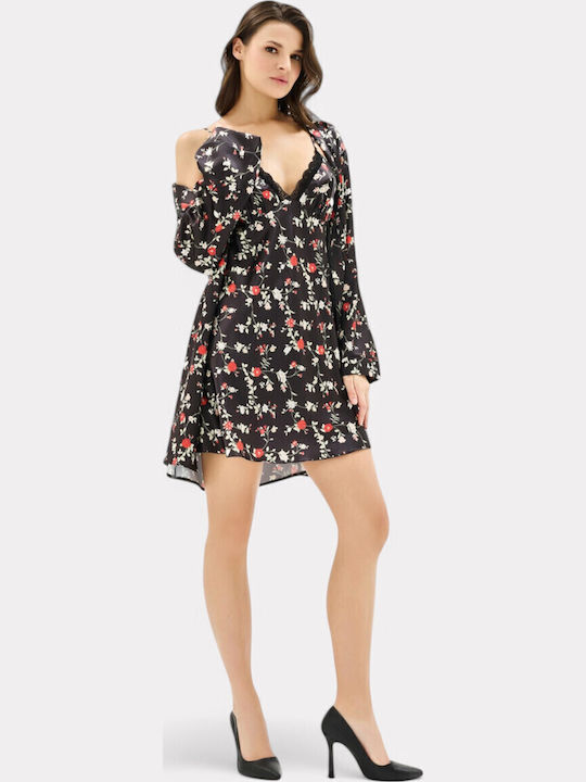 Moongirl Summer Women's Pyjama Set Satin Black