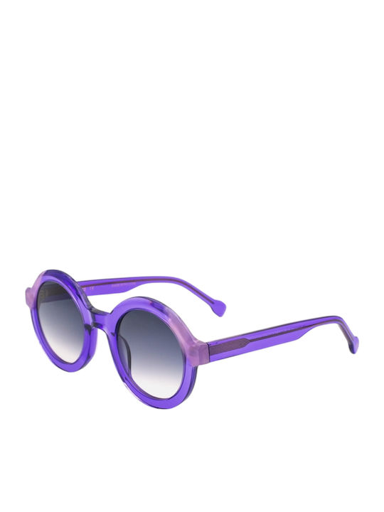 Kypers Women's Sunglasses with Purple Plastic Frame and Gray Gradient Polarized Lens
