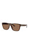Emporio Armani Men's Sunglasses with Brown Plastic Frame and Brown Lens
