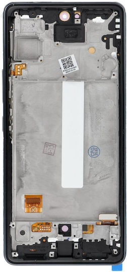Screen Display with Touch Mechanism and Frame for SAMSUNG A53 A536 (Black)