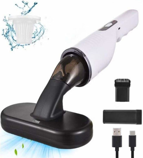 Aspirator de mână fără fir Siks portabil reîncărcabil 80w ideal pentru acasă mașină birou baterie 2000mah încărcare rapidă USB tip-C filtru HEPA accesorii multifuncționale curățare rapidă și eficientă alb negru