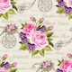 Șervețel cu Design Floral Trandafir 33x33cm 11340buc