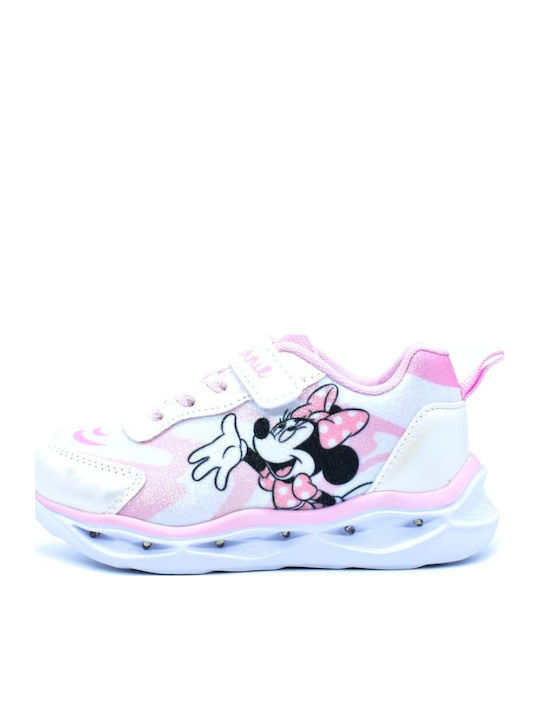 Kinder Sneakers mit Klettverschluss & Lichtern Rosa