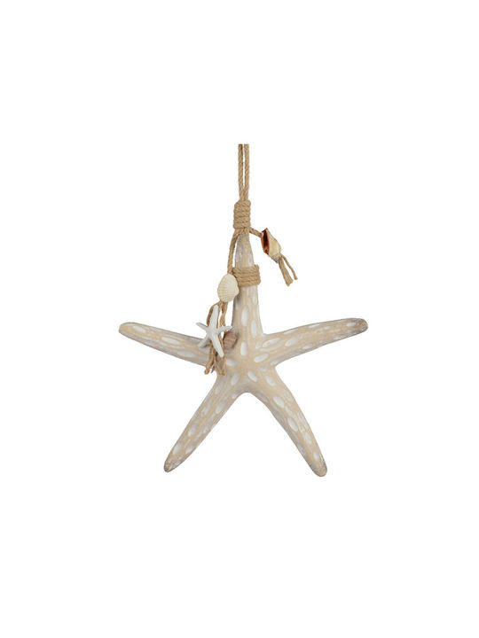 Starfish Decor MDF White-washed 30x30cm – Summer Decoration Kaemingk 833967 00051150