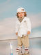 Baptism Suit for Boy Miltos Beige-Ecru 1743 Bambolino Bmb-1743