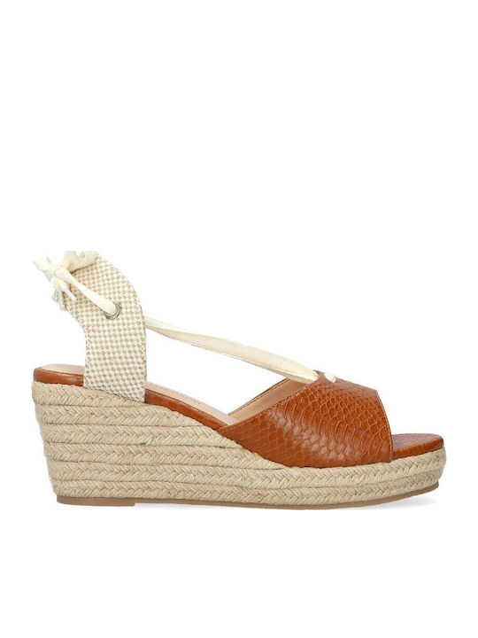 Women's Ankle Strap Platforms Tabac Brown