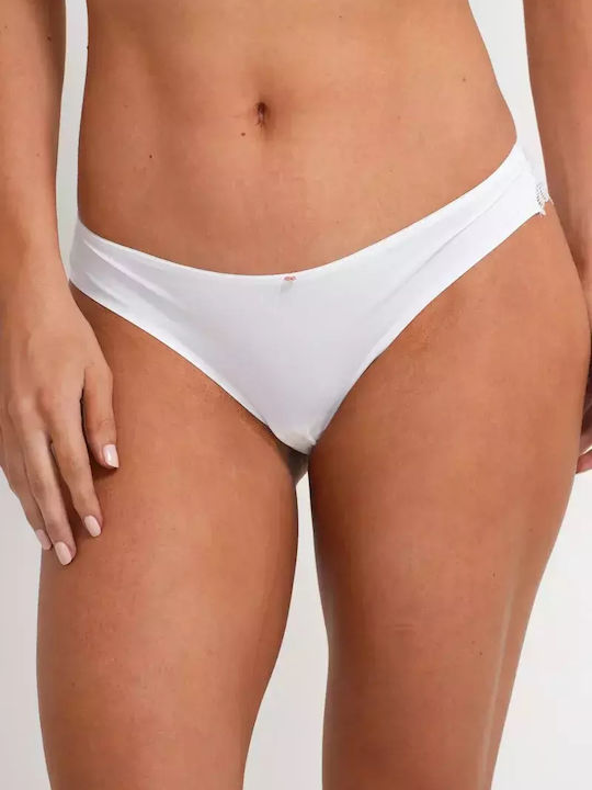 Women's Slip Seamless with Lace White