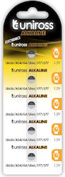 Uniross Alkalische Uhrenbatterien Lr626 Ag4 Lr66 10er Pack