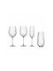 Crystal Bohemia Set of Glasses for White and Red Wine made of Crystal Stemmed 480ml 24pcs