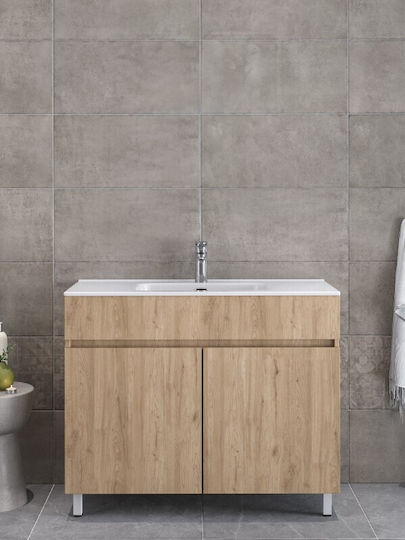 Έπιπλο Royal Toledo 100 Walnut 101x46x72cm Βάση Νιπτήρας