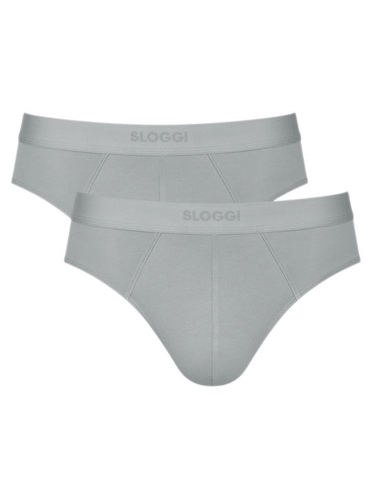 Sloggi Ever Ease Ανδρικά Σλιπ Silver Grey με Σχ...