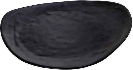Tria Tria Πιάτο Ρηχό Τρίγωνο από Μελαμίνη Μαύρο 33x33cm