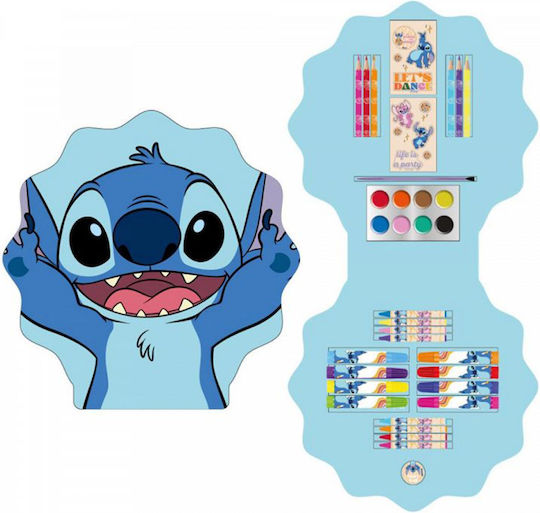 Set de Colorat și Pictat de 34 de Piese Disney Lilo & Stitch