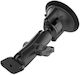 RAM Mount Twist-Lock Suction Cup Double Ball Mount Suport Auto pentru Telefon cu carcasă Neagră