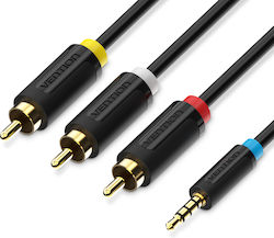 Vention Audio 3.5mm 4-pin To 3rca Av Cable 1.5m Vab-r07-b150