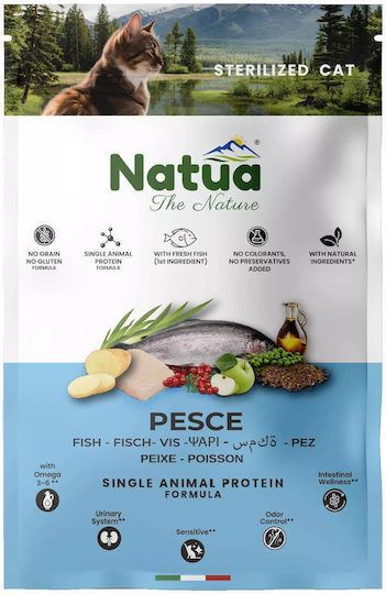 Natua Ξηρά Τροφή για Στειρωμένες Γάτες με Ψάρια 1.5kg