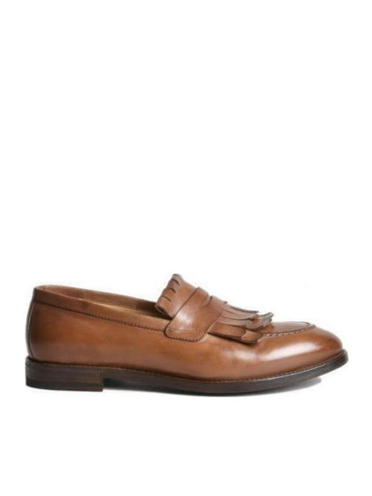 Δερμάτινα Ανδρικά Loafers σε Ταμπά Χρώμα