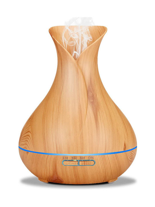 ACP LED Aromatherapie-Diffusor Ultraschall mit Fernbedienung und Timer Braun 550ml 2050060