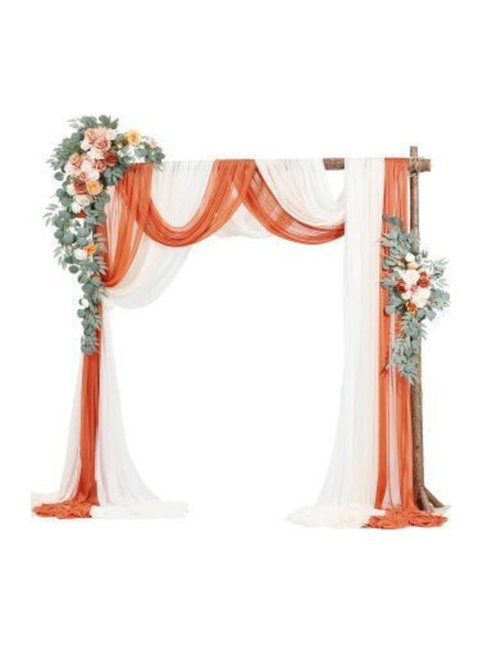 Vevor Artificial Wedding Flower Set Orange 2 Flowers & 3 Fabrics Hlgmhtj5jtcsi16lqv0