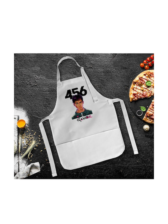 Koupakoupa Squid Game 456 Gi-hun Kids Apron White 22x40cm