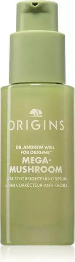 Origins Dr. Weil Mega-Mushroom Serum Face with Vitamin C & Salicylic Acid for Radiance & Dark Spots 30ml