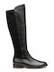 Leather Women's Boots with Rubber Black