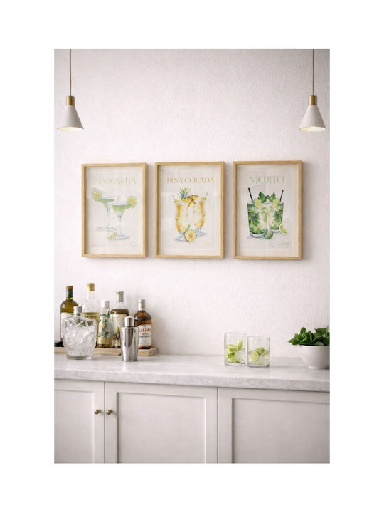 Atmosphera Coctails Κάδρο σε Καμβά 30x40cm