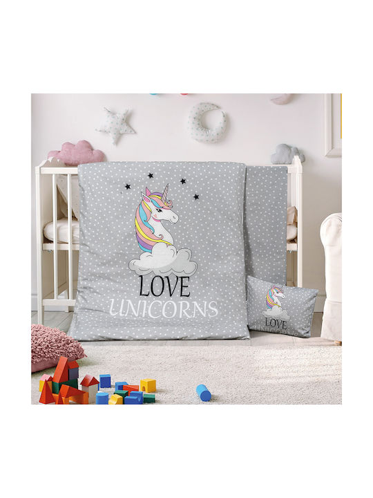 Beauty Home Fable 5188 Baby Sheet Crib Cotton Gray 120x160cm