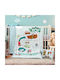 Beauty Home Road 5184 Baby Sheets Set Crib Cotton Light Blue 120x160cm 3pcs