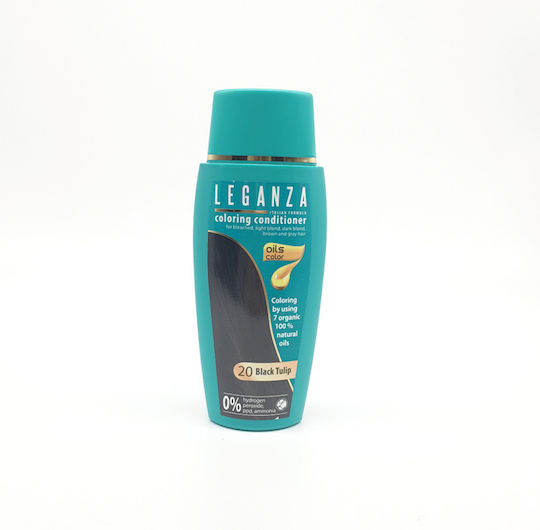 Rosa Impex Leganza Coloring Conditioner Χρωμοσαμπουάν Χωρίς Αμμωνία No20 Black Tulip 150ml