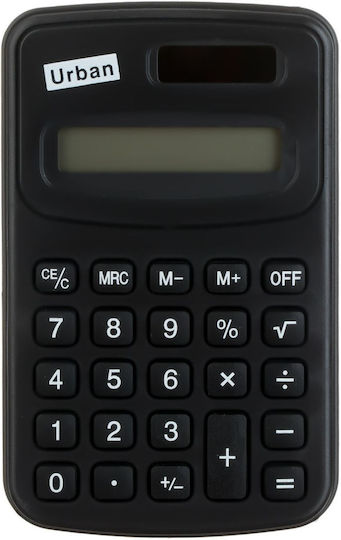 Calculator Urban 8 Digits Panou Solar Afișaj LCD Negru
