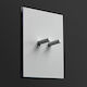 Whitelux Metal Switch Vichema 2gang 2way 10a Matte White