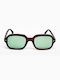 AV Sunglasses Ace Damen Sonnenbrille mit Burgundisch Kunststoff Gestell und Grün Linse