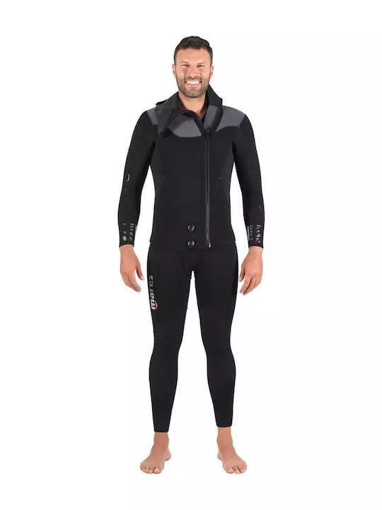 Mares Dual Full Wetsuit Double-Lined with Zip Black 5mm