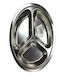 Teller Untiefe Oval Inox Silber