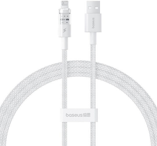Baseus Gem Regular USB-A la Cablu Lightning 20W Alb 1m (P10373003211-00)