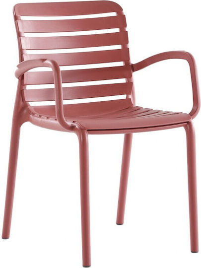 Outdoor Chair Polypropylene Parma Marsala 56x56x82cm
