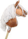 Hobby Horse Small Stick Horse Premium Spotted Tobiano White Mane A4
